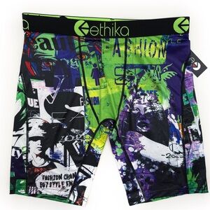 Ethika Boxer Briefs Mens Large Underwear Fashion Style Green Purple Black Gift